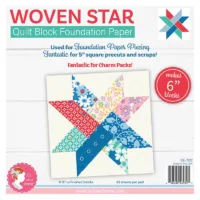 6" Woven Star Foundation Paper ISE 7012 Its Sew Emma#1