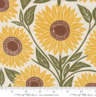 Sunflower Large Floral - Garden Series - Cream
