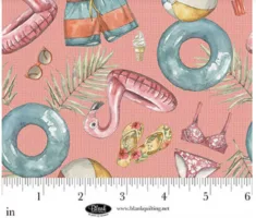 Beach Motifs - Vintage Summer - Mauve