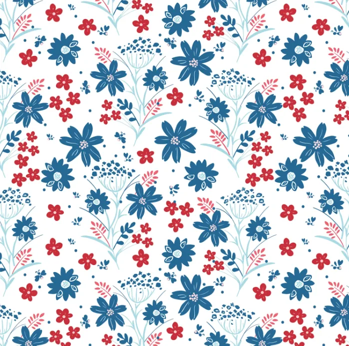 Firework Fields - White - Riley Blake