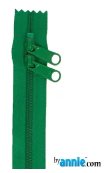 Double Slide Handbag Zipper 30" Jewel Green
