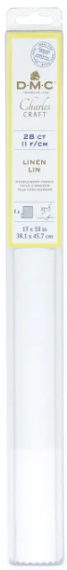 28ct 100% Linen - 15"x18" - White Snow