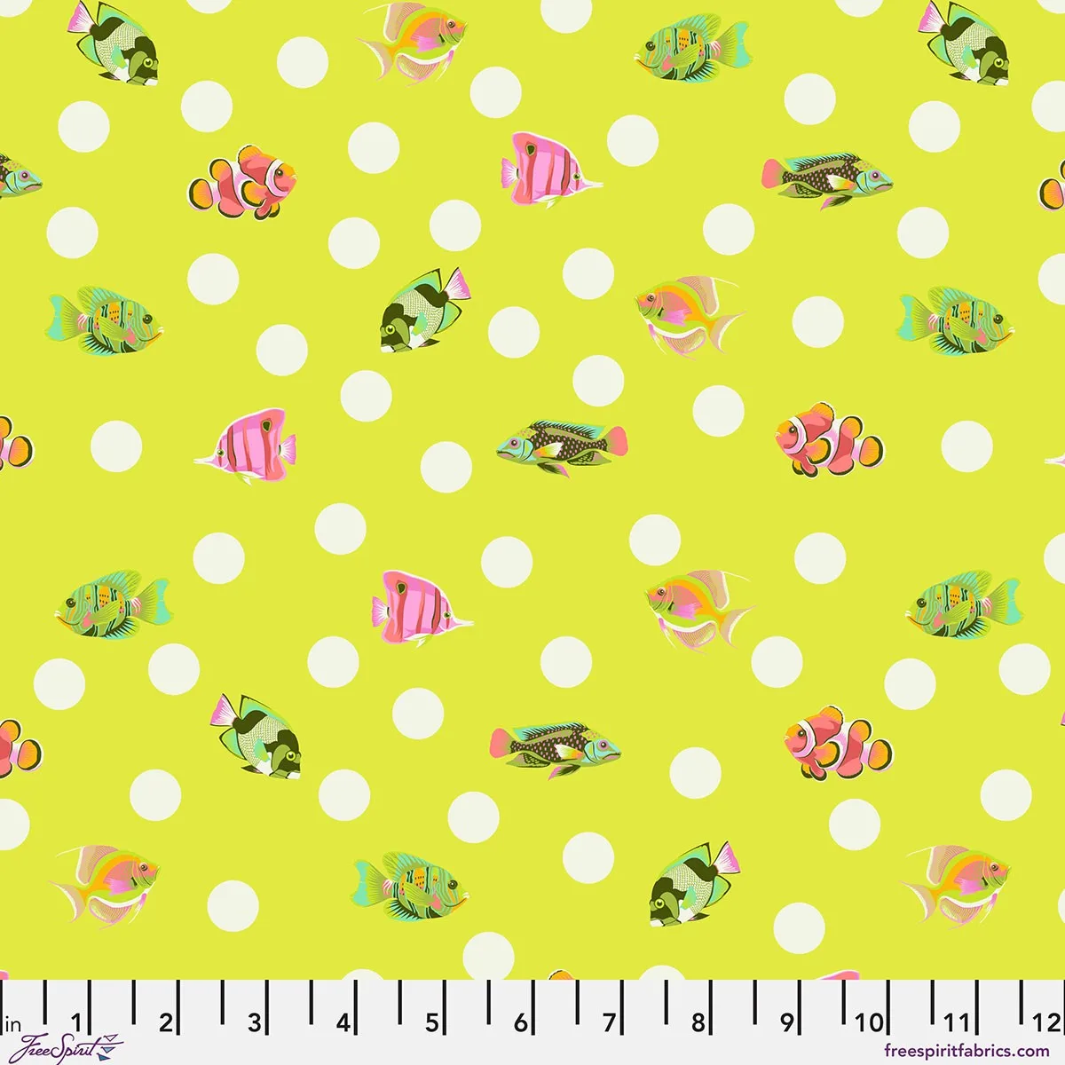 School Crossing - Seagrass - Floral Reef - Tula Pink
