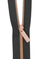Zippers by the Yard - Navy/Rose Gold - Sallie Tomato