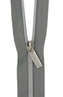 Zippers by the Yard - Grey/Nickel - Sallie Tomato