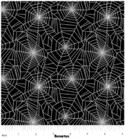 Benartex Ghostly Cobwebs Black