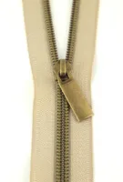 Zippers by the Yard - Beige/Antique - Sallie Tomato