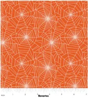 Benartex Ghostly Cobwebs Orange