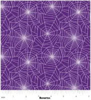 Benartex Ghostly Cobwebs Purple