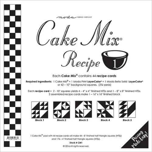 Cake Mix Recipe 1 44ct CM1 Moda #1