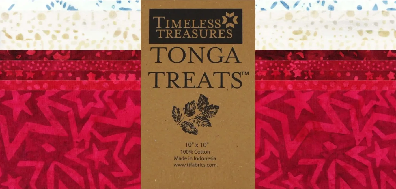 10in Squares Tonga Batik Patriot's Pride, 42pcs/bundle