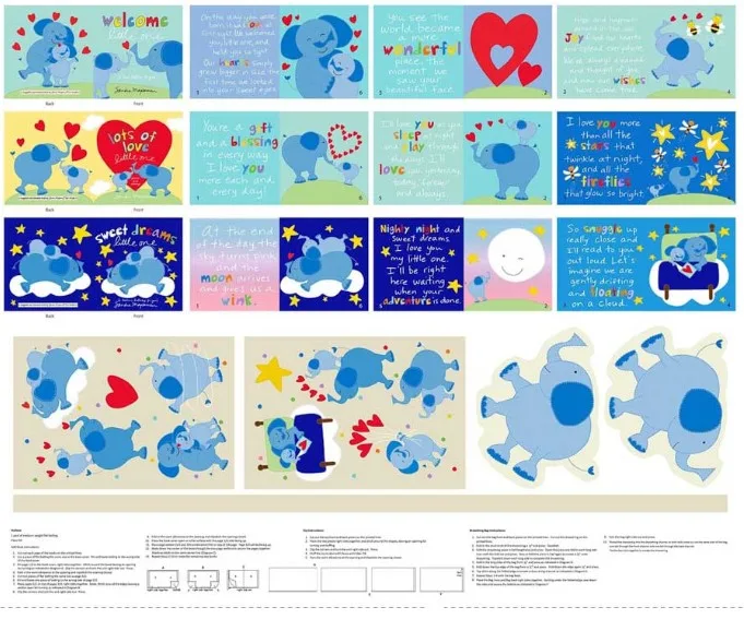 Studio E Huggable & Loveable 15 8837BP-01 Multi Welcome Little Ones Three Small Book Panels