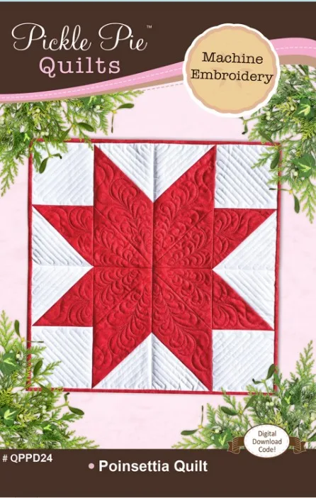 Poinsettia in The Hoop Machine Embroidery