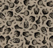 Darkly Enchanted Potion Bottles on Newsprint