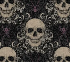 Darkly Enchanted Mansion Windows with Spooky Silhouettes