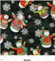 Benartex Snow Joy Black
