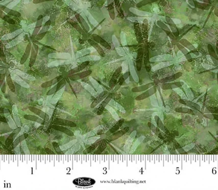 Dragonfly Collage - Green - Enchanted Canopy
