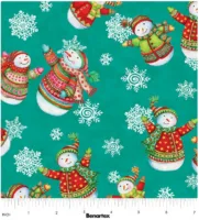 Benartex Snow Joy Teal