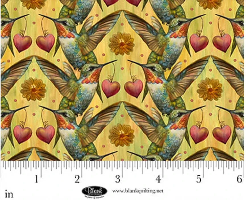Hummingbirds with Hearts - Light Teal - Enchanted Canopy
