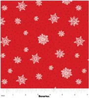Snow Joy - Playful Flakes - Red - Benartex