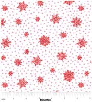 Snow Joy - Playful Flakes - Red/White - Benartex