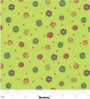 Snow Joy - Playful Swirls - Lime - Benartex