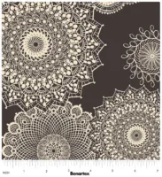 Dancing Doilies - Charcoal - Winter Haven - Benartex