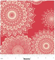 Dancing Doilies - Coral - Winter Haven - Benartex