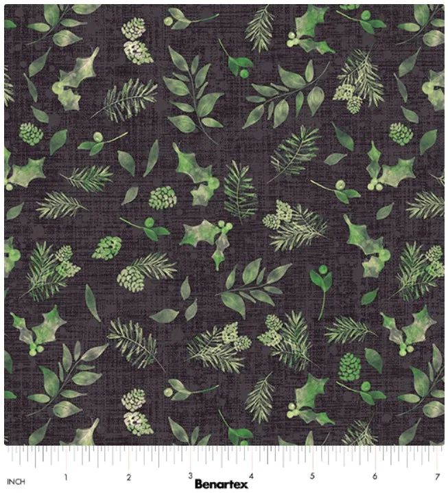Forest Floor - Charcoal - Winter Haven - Benartex