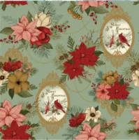 Christmas Greetings - Main - Spruce - Riley Blake
