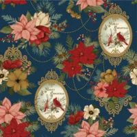 Christmas Greetings - Main - Navy - Riley Blake