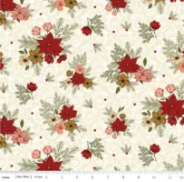 Christmas Greetings - Floral - Cream - Riley Blake
