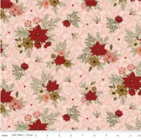 Christmas Greetings - Floral - Pink - Riley Blake