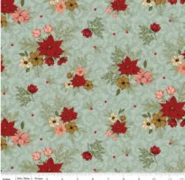 Christmas Greetings - Floral - Sage - Riley Blake