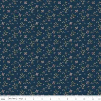 Christmas Greetings - Berries - Navy - Riley Blake