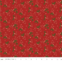 Christmas Greetings - Holly - Red - Riley Blake