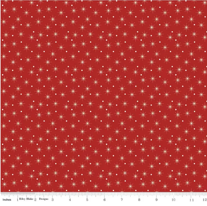 Christmas Greetings - Christmas Lights - Red - Riley Blake