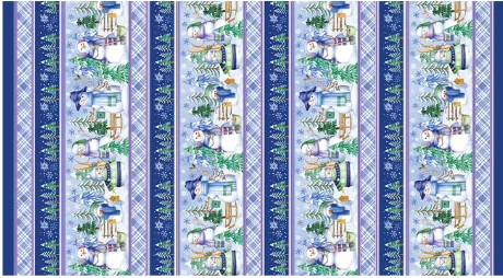 Winter Wishes - Snowflake Wishes Stripe Multi - Benartex