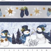 Border Stripe - Multi - Let it Snowman! - Wilmington Prints