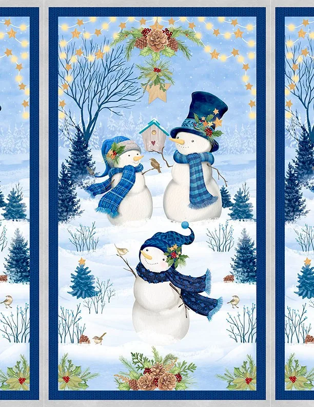 Panel - 23x42 - Multi - Let it Snowman! - Wilmington Prints