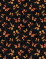 Butterfly Toss - Black - Sunshine Whispers - Wilmington Prints