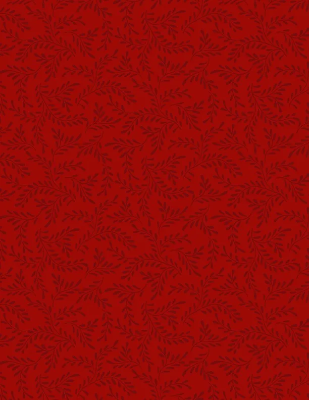 Sprigs - Red on Red - Essentials Red Carpet - Wilmington Copy