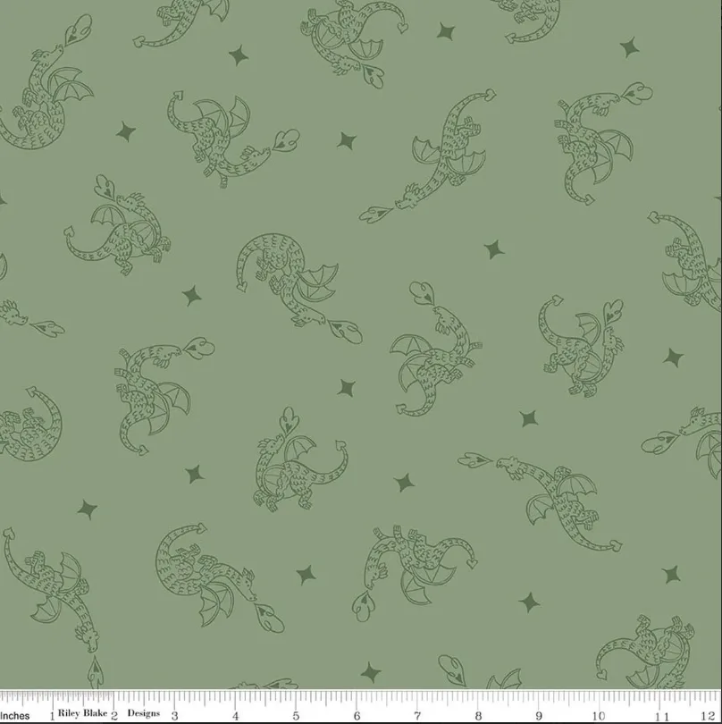 Dragon Flight - Forest - Faraway Kingdom - Riley Blake
