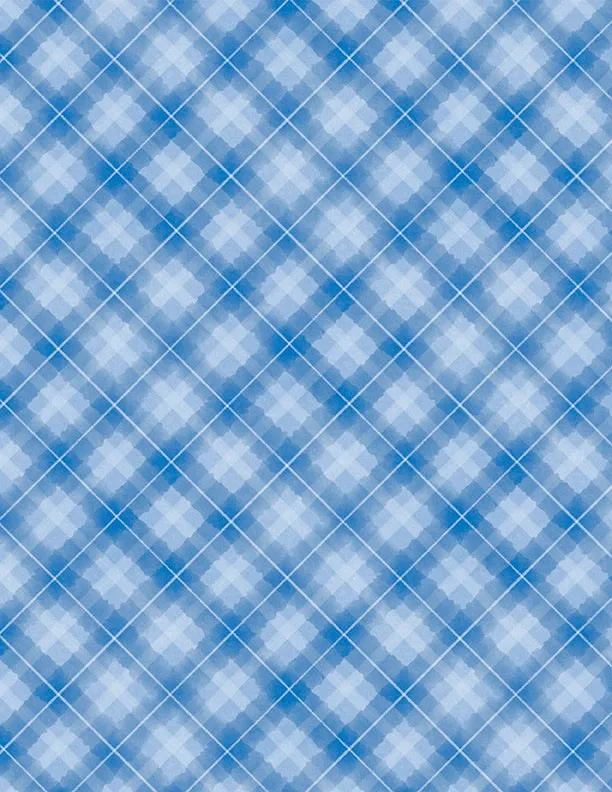 Plaid - Light Blue - Let it Snowman! - Wilmington Prints