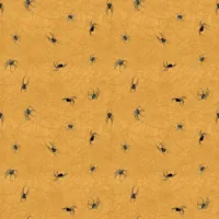 Spiders - Pumpkin - Dark Academia - White Owl Textiles