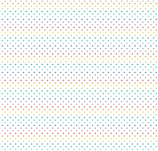 Swiss Dot on White Rainbow