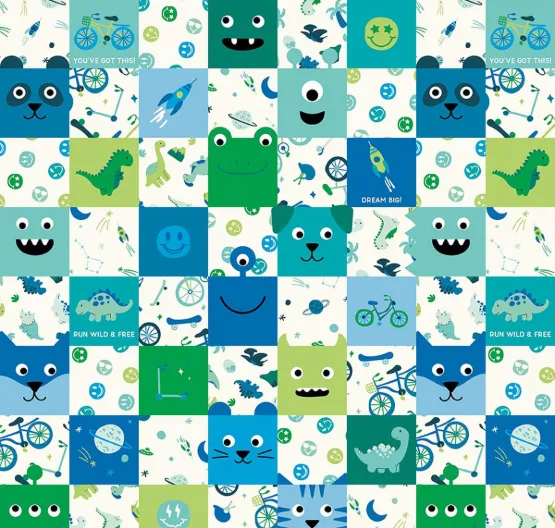 Brave Your Way Cheater Print Blue