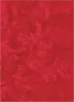 Bali Sun - Tropical Leaves - Red - Batik