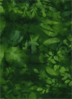 Bali Sun - Tropical Leaves - Deep Green - Batik