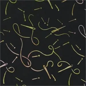 Sew Playful - Swirls - Black/Multi - Batik